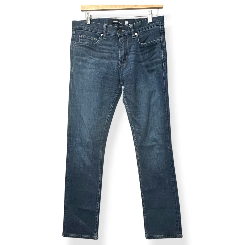 Banana Republic Mens Slim Jeans Blue 31x30 Casual‎ Classic Denim Preppy Normcore